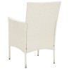 Chaises de jardin avec coussins lot de 4 Résine tressée Blanc 568799568799