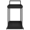 Chariot de bar Noir 100x45x83 cm Résine tressée 568802568802