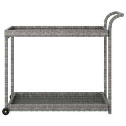 Chariot de bar Gris 100x45x83 cm Résine tressée 568803568803