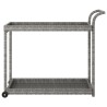 Chariot de bar Gris 100x45x83 cm Résine tressée 568803568803