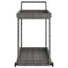 Chariot de bar Gris 100x45x83 cm Résine tressée 568803568803