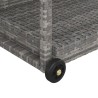Chariot de bar Gris 100x45x83 cm Résine tressée 568803568803