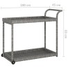 Chariot de bar Gris 100x45x83 cm Résine tressée 568803568803