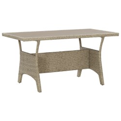 Table de jardin Gris 120x70x66 cm Résine tressée 568815568815