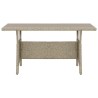 Table de jardin Gris 120x70x66 cm Résine tressée 568815568815