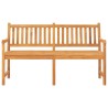 Banc de jardin 3 places avec table 150 cm bois de teck massif 568819568819