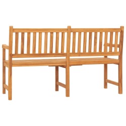 Banc de jardin 3 places avec table 150 cm bois de teck massif 568819568819