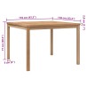 Table à dîner de jardin 110x110x77 cm Bois de teck solide 568820568820