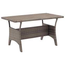 Table de jardin Gris 120x70x66 cm Résine tressée 568825568825