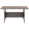 Table de jardin Gris 120x70x66 cm Résine tressée 568825568825