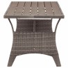Table de jardin Gris 120x70x66 cm Résine tressée 568825568825
