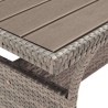 Table de jardin Gris 120x70x66 cm Résine tressée 568825568825