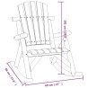 Ensemble de salon de jardin 3 pcs bois massif d'épicéa 568826568826