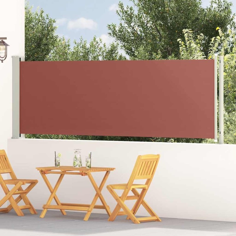 Auvent latéral rétractable de patio 117x600 cm Marron 568827568827