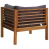 Canapés d'angle 2 pcs avec coussins gris foncé Bois d'acacia 568846568846