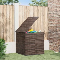 Boîte à coussins de jardin Résine tressée 100x97,5x104cm Marron 568848568848