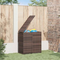 Boîte à coussins de jardin Résine tressée 100x49x103,5cm Marron 568849568849
