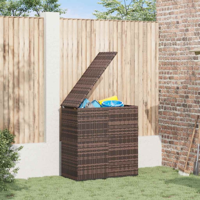 Boîte à coussins de jardin Résine tressée 100x49x103,5cm Marron 568849568849