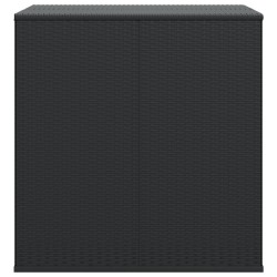 Boîte à coussins de jardin Résine tressée 100x97,5x104 cm Noir 568850568850