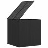 Boîte à coussins de jardin Résine tressée 100x97,5x104 cm Noir 568850568850