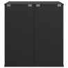Boîte à coussins de jardin Résine tressée 100x97,5x104 cm Noir 568850568850