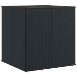Boîte à coussins de jardin Résine tressée 100x97,5x104 cm Noir 568850568850