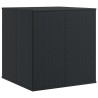 Boîte à coussins de jardin Résine tressée 100x97,5x104 cm Noir 568850568850