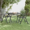 Table de jardin 80x80x72 cm Maille métallique Anthracite 568851568851