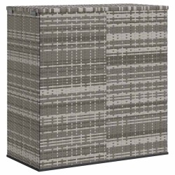 Boîte à coussins de jardin Résine tressée 100x49x103,5 cm Gris 568859568859