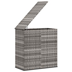 Boîte à coussins de jardin Résine tressée 100x49x103,5 cm Gris 568859568859