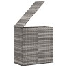 Boîte à coussins de jardin Résine tressée 100x49x103,5 cm Gris 568859568859