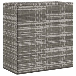 Boîte à coussins de jardin Résine tressée 100x49x103,5 cm Gris 568859568859