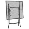 Table de jardin 60x60x72 cm Maille métallique Anthracite 568860568860