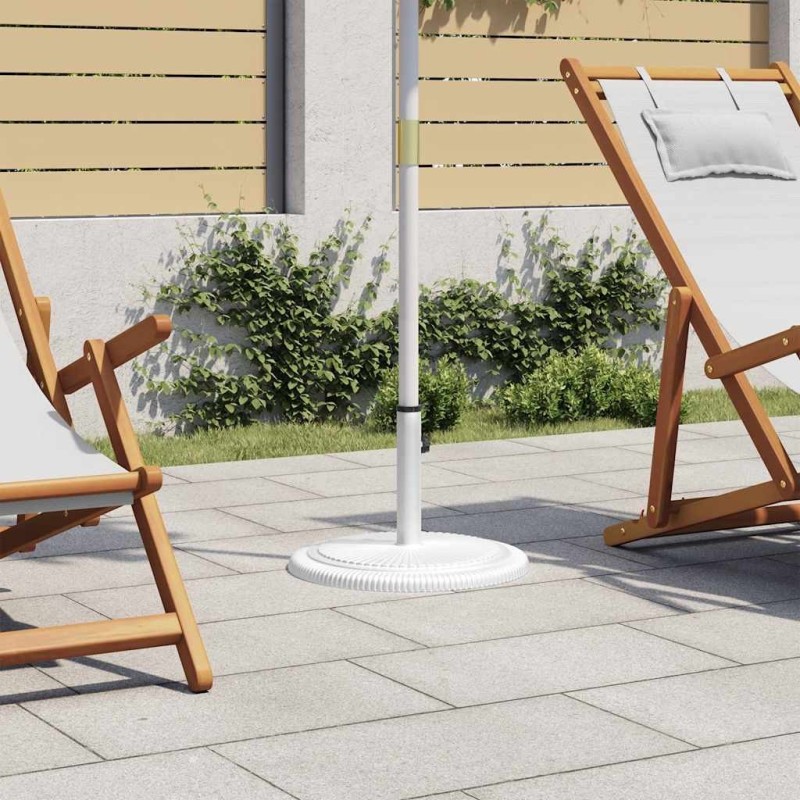 Socle de parasol Blanc 45x45x30 cm Fonte 568864568864