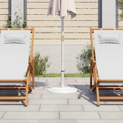 Socle de parasol Blanc 45x45x30 cm Fonte 568864568864