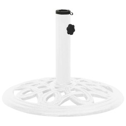 Socle de parasol Blanc 40x40x32 cm Fonte 568866568866