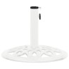 Socle de parasol Blanc 40x40x32 cm Fonte 568866568866