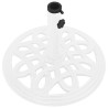 Socle de parasol Blanc 40x40x32 cm Fonte 568866568866