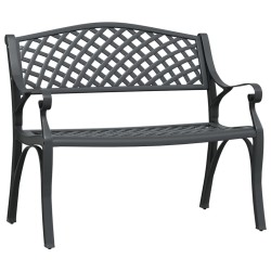 Banc de jardin 102 cm aluminium coulé noir 568867568867