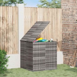 Boîte à coussins de jardin Résine tressée 100x97,5x104 cm Gris 568868568868