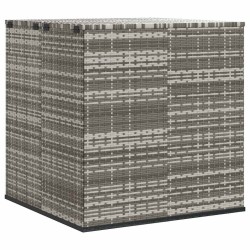 Boîte à coussins de jardin Résine tressée 100x97,5x104 cm Gris 568868568868