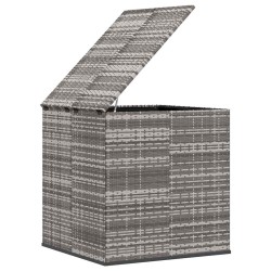 Boîte à coussins de jardin Résine tressée 100x97,5x104 cm Gris 568868568868
