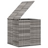 Boîte à coussins de jardin Résine tressée 100x97,5x104 cm Gris 568868568868