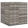 Boîte à coussins de jardin Résine tressée 100x97,5x104 cm Gris 568868568868