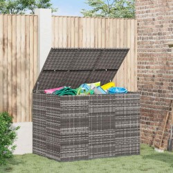 Boîte à coussins de jardin Résine tressée 145x100x103 cm Gris 568872568872