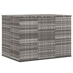 Boîte à coussins de jardin Résine tressée 145x100x103 cm Gris 568872568872