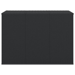 Boîte à coussins de jardin Résine tressée 145x100x103 cm Noir 568873568873
