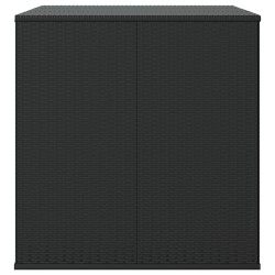 Boîte à coussins de jardin Résine tressée 145x100x103 cm Noir 568873568873