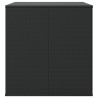 Boîte à coussins de jardin Résine tressée 145x100x103 cm Noir 568873568873
