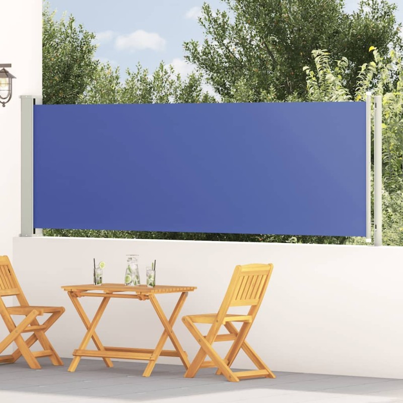 Auvent latéral rétractable de patio 117x600 cm Bleu 568875568875